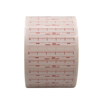 Delasco LP/R Photo Measuring Labels red