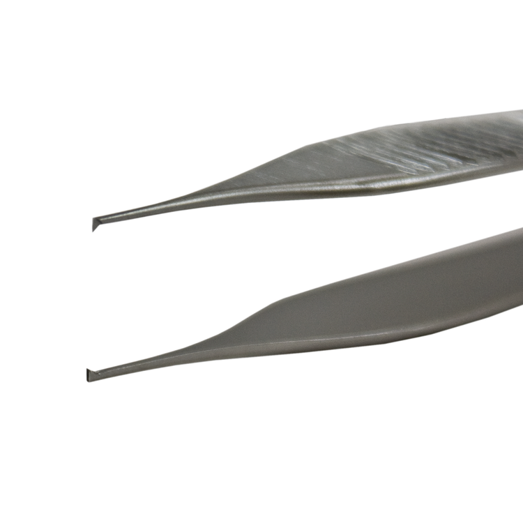 Micro Adson Tissue Forceps, 4.75", Micro Jaw, 0.5mm Wide, 1x2 Teeth, by Miltex