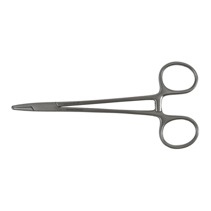 Delasco B-13S Baumgartner Needle Holder 5.5 in Straight 2 mm Serrated