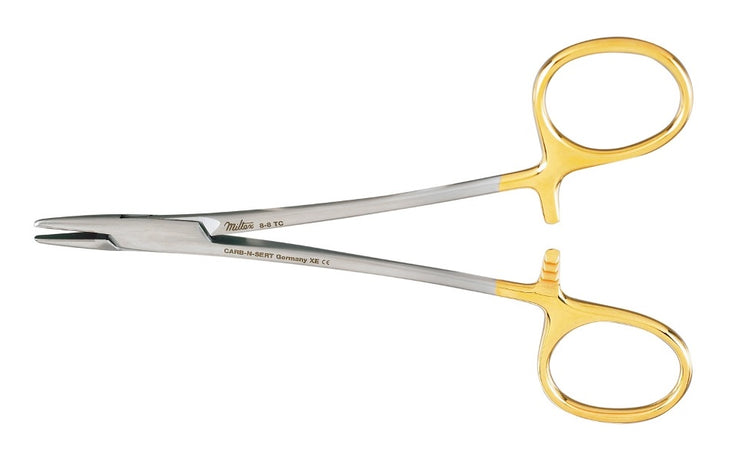 Halsey Needle Holder, 5in, Smooth, Tungsten Carbide Tips by Miltex®
