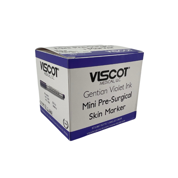 Gentian Violet Mini Skin Marker, Fine Tip, Non-Sterile, Container of 100 - Delasco