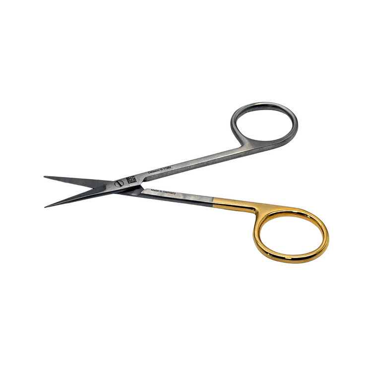 Dextra Straight Iris Scissors, 4 1/2 in, S/B, Straight, Super-Cut