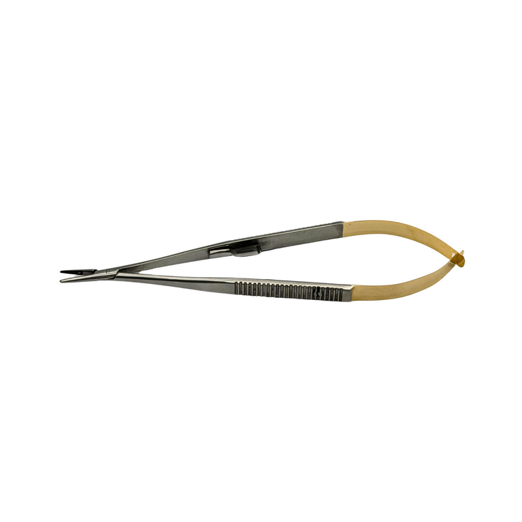 Castroviejo Needle Holder 7 in, STR W/lock, Serrated, TC
