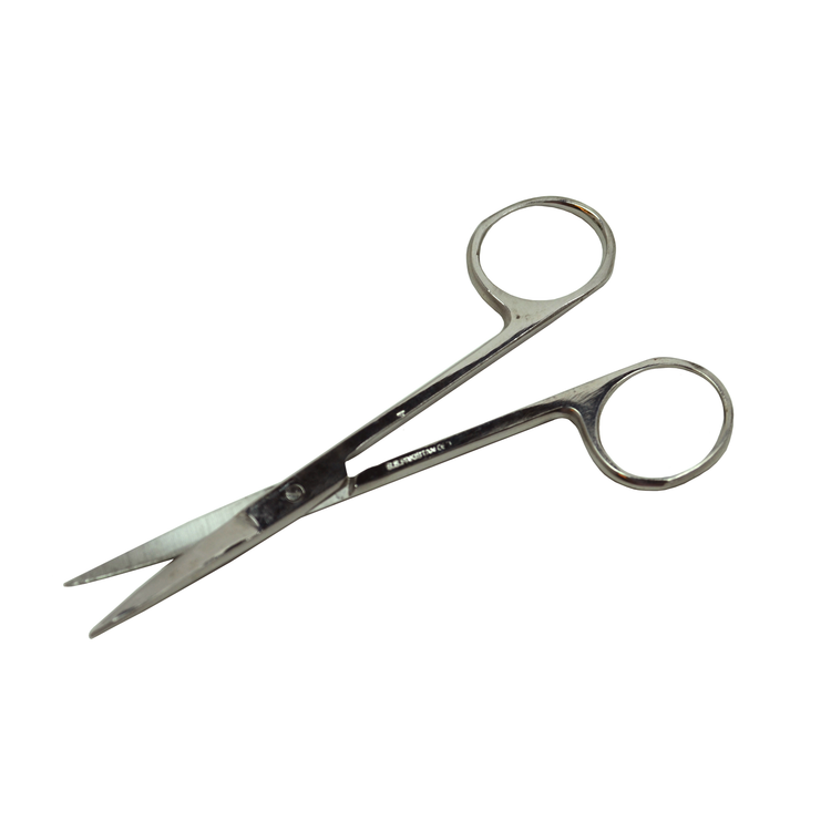 Delasco SS66 Scissor, Iris, 4 1/2", Straight, Disposable, Sterile, Pack of 10
