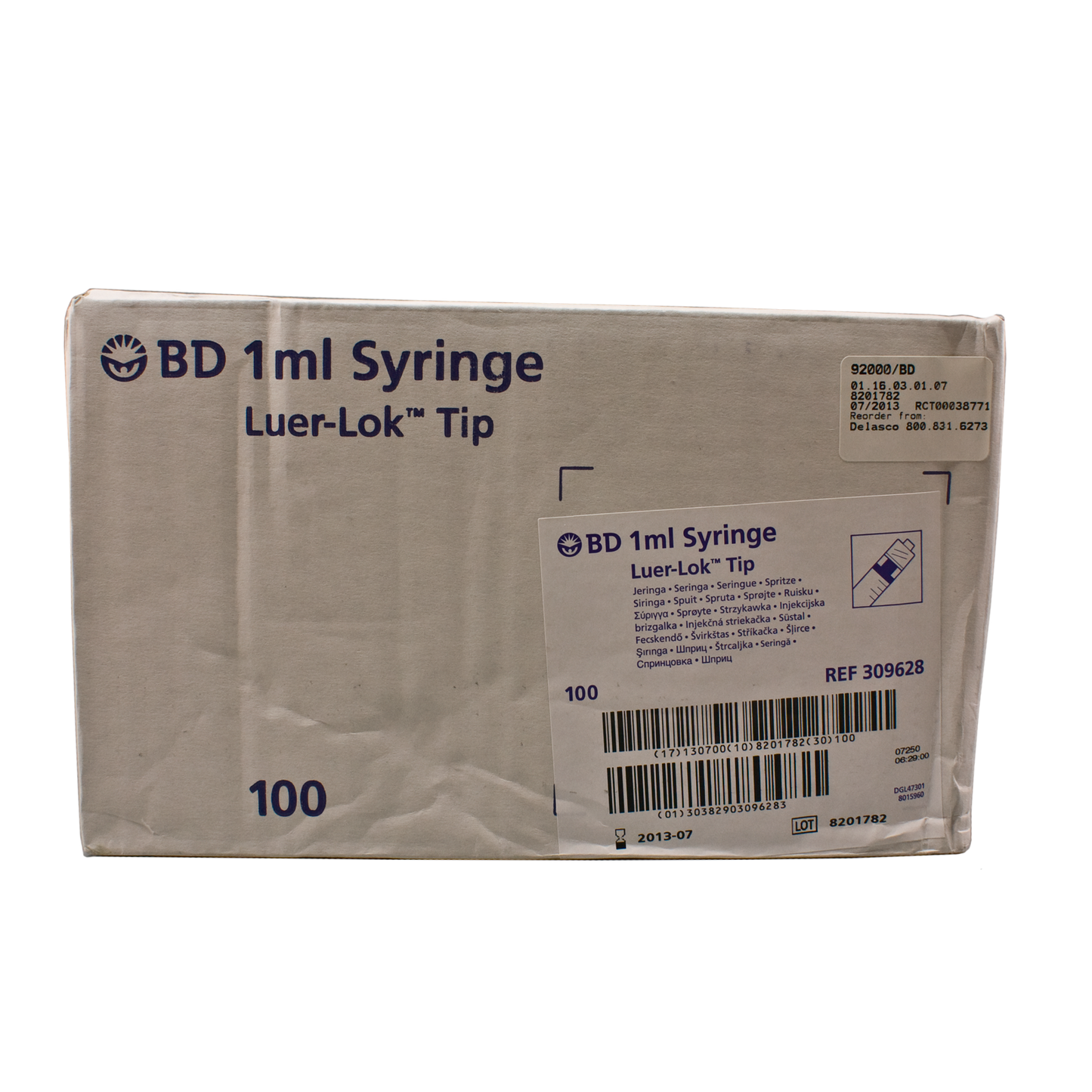 BD 309628 1 ml Luer Lock Tip Syringe