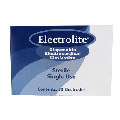 Electrolite 26200S Disposable Electrosurgical Electrodes, Single Use, Sterile, Box of 50