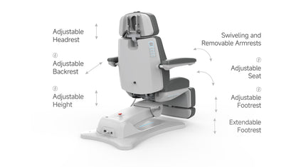 Silverfox Swivel Facial Bed with Handheld Remote