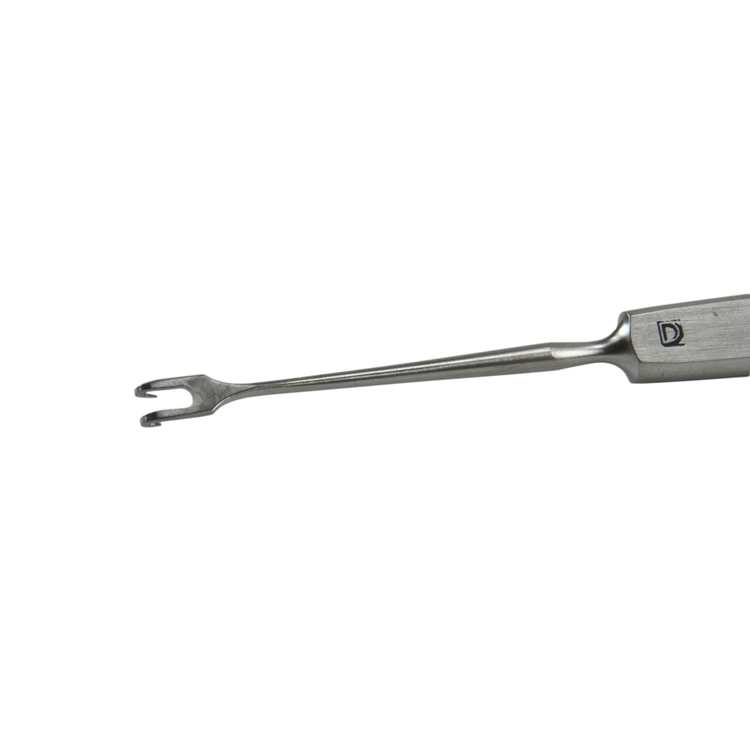 Delasco SH-172 Guthrie Skin Hook 5 in Straight Hook 1mm Dia. X 2mm Wide 2 Prong, Sharp