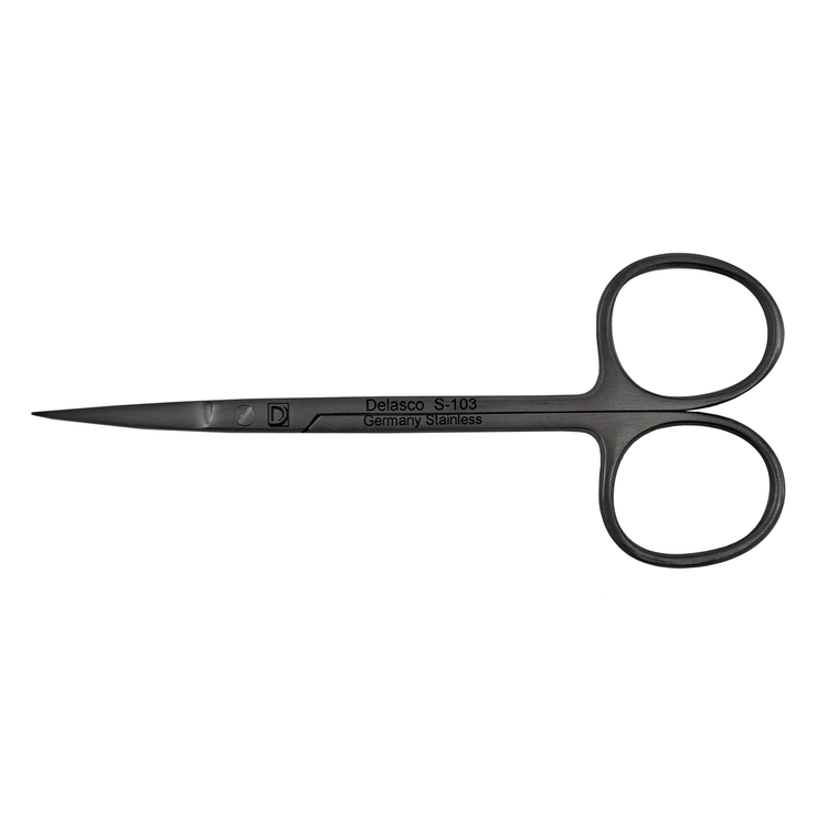 Delasco S-103 Oliver Scissors 4.5 in Curved 25mm Sharp/Sharp