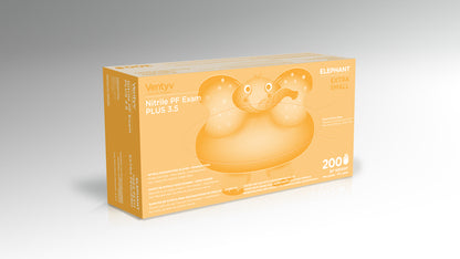 Ventyv 10333101 Violet Blue Elephant Nitrile Gloves Box of 200, X-Small