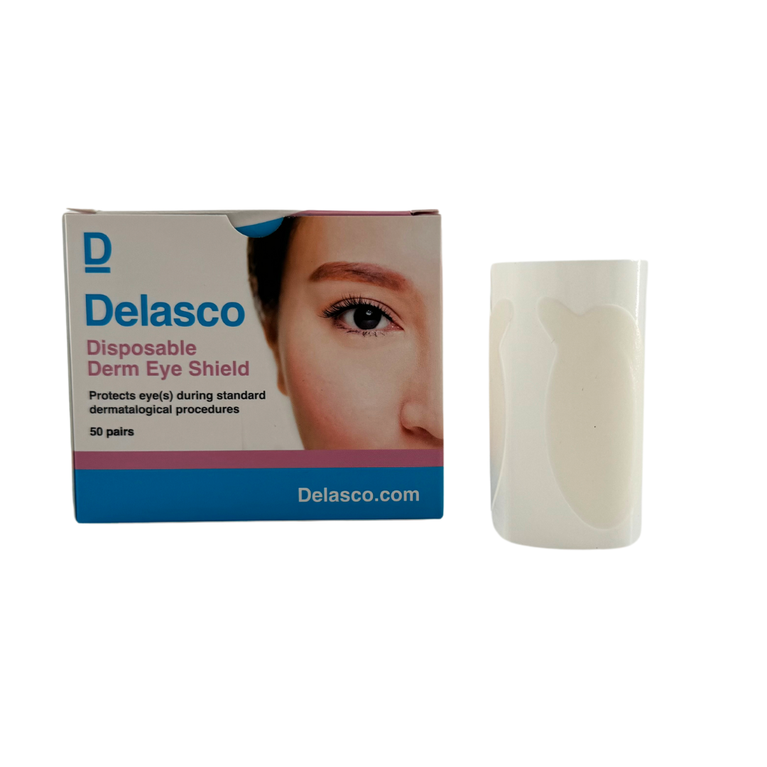 Delasco Derm Eye Shields - FDA Class 1 Eye Protection for Standard Procedures 100/Box