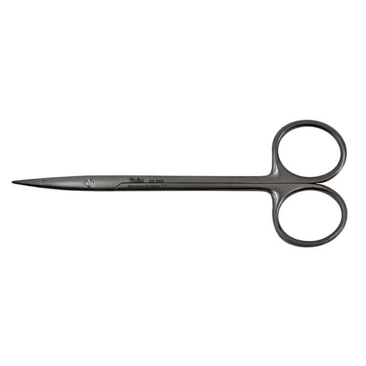 Undermining Scissors 4.5", Curved With Flat Pointed Tips, by Miltex