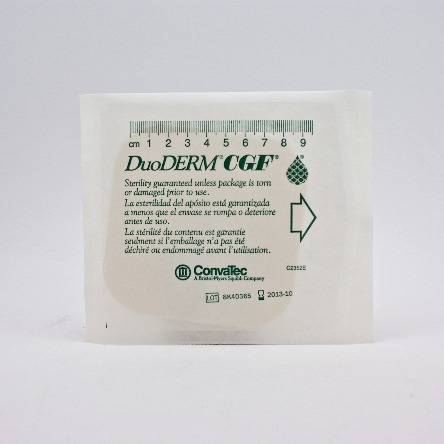 DuoDERM 187660 CGF Sterile Dressing, 4" x 4", Square, Sterile