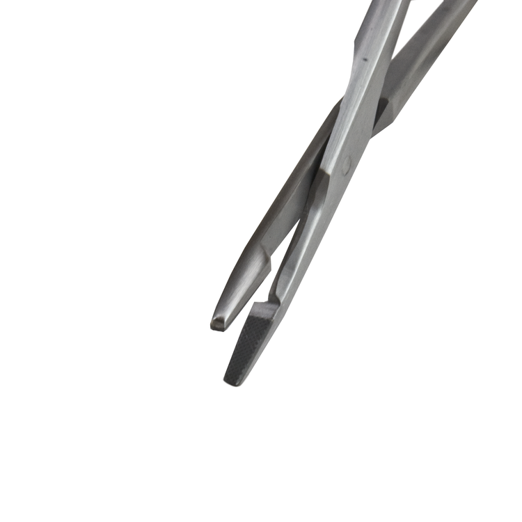 Delasco OHS-12C Olsen-Hegar Combination Needle Holder/Suture Scissors 4 3/4", Serrated, Fine Jaws, Tungsten Carbide