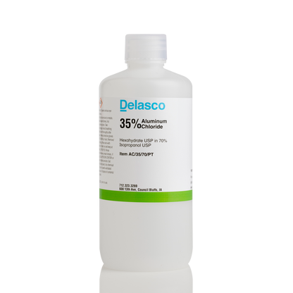 Delasco AC/35/70/PT Aluminum Chloride 35% in Isopropanol 70% pint