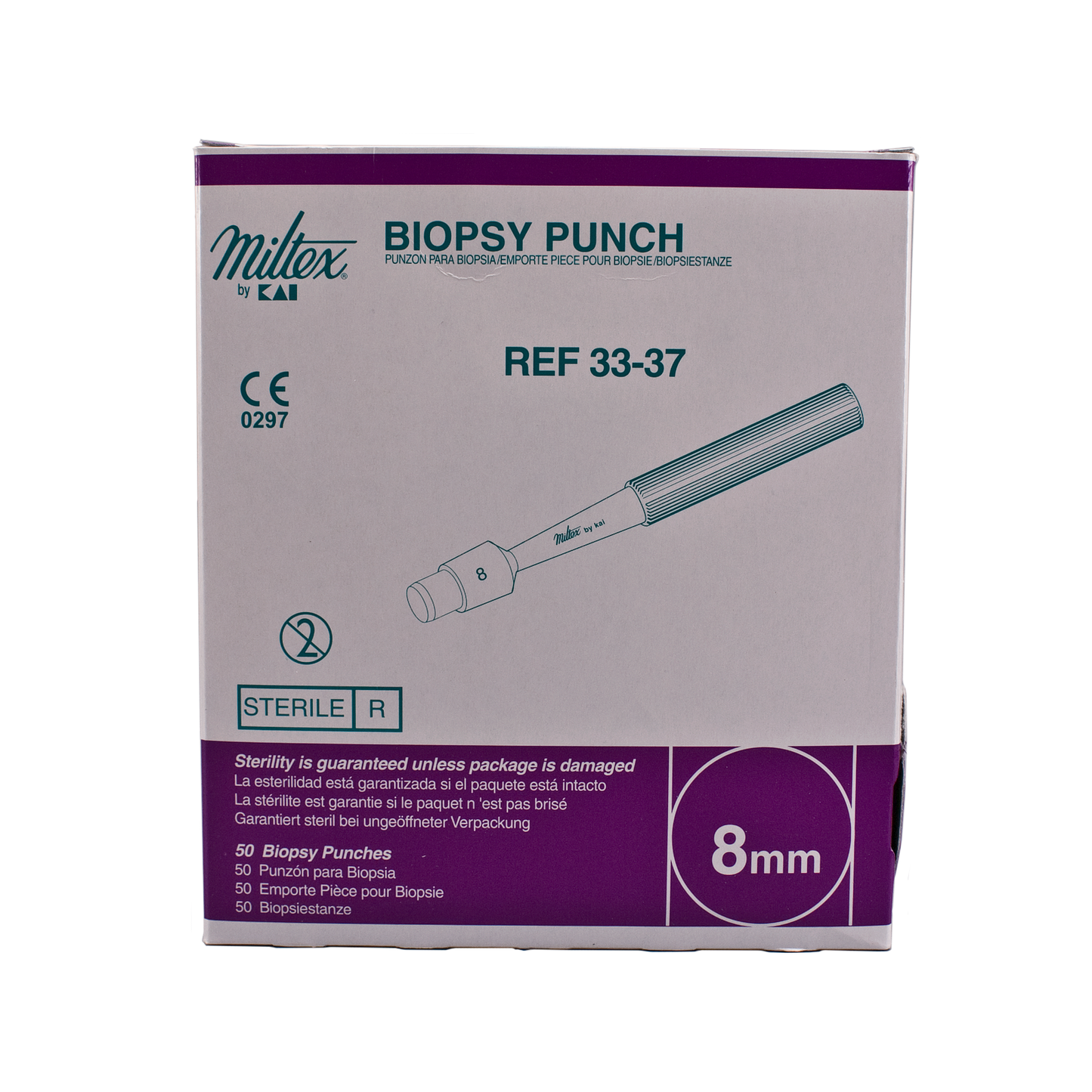 Miltex 33-37 Disposable Biopsy Punches, 8mm