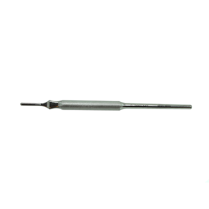 Delasco H-473 Scalpel Handle, Straight 6", Round Knurled Handle