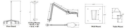Burton Medical SELEDACT Super Exam LED with Adjustable Color, Table Mount
