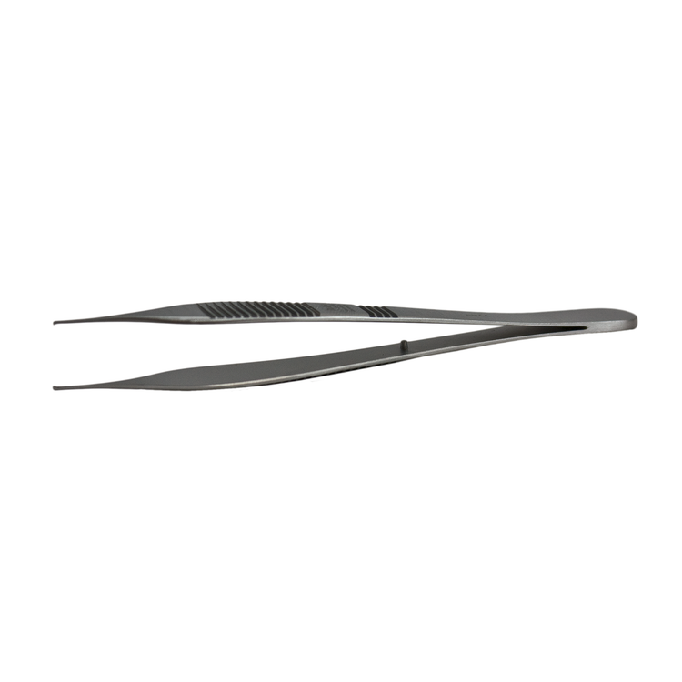 Micro Adson Tissue Forceps, 4.75", Micro Jaw, 0.5mm Wide, 1x2 Teeth, by Miltex
