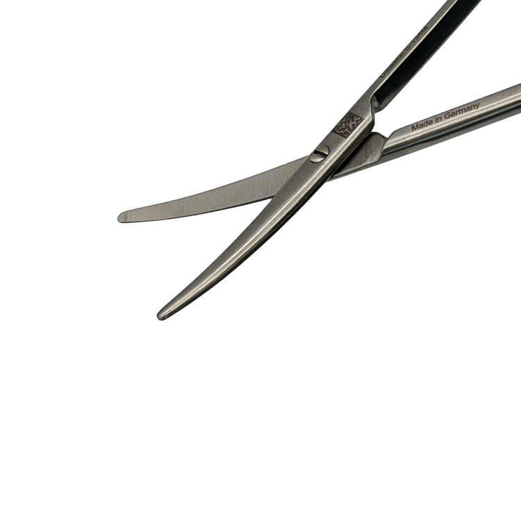Dextra Curved Strabismus Scissors, 4 1/2in, B/B, Supercut, Serrated