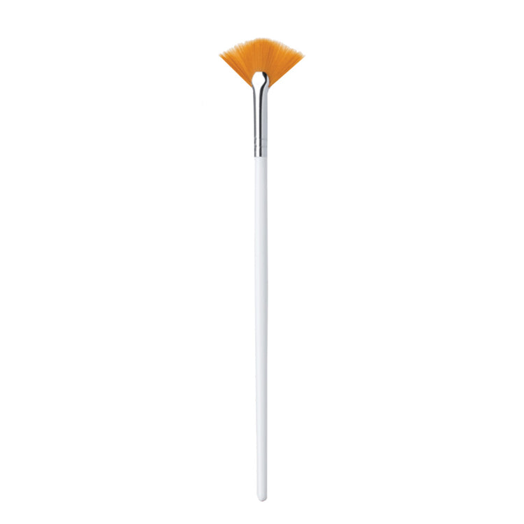 Disposable Fan Brush, Taklon, 7 3/8" wood handle, 1 1/2" fan width, 4/pack