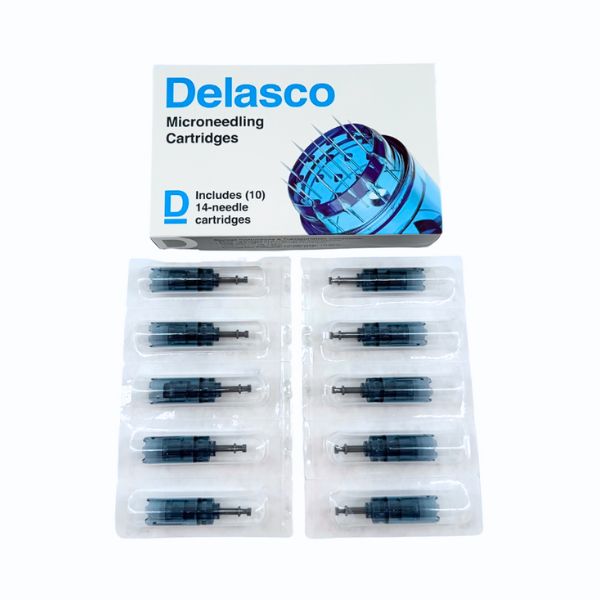 Needle Cartridges for Delasco Microneedling Pen, 14 pin, Box of 10