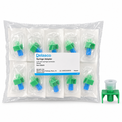 Luer Lock Syringe Connector, Sterile, 10 Pack
