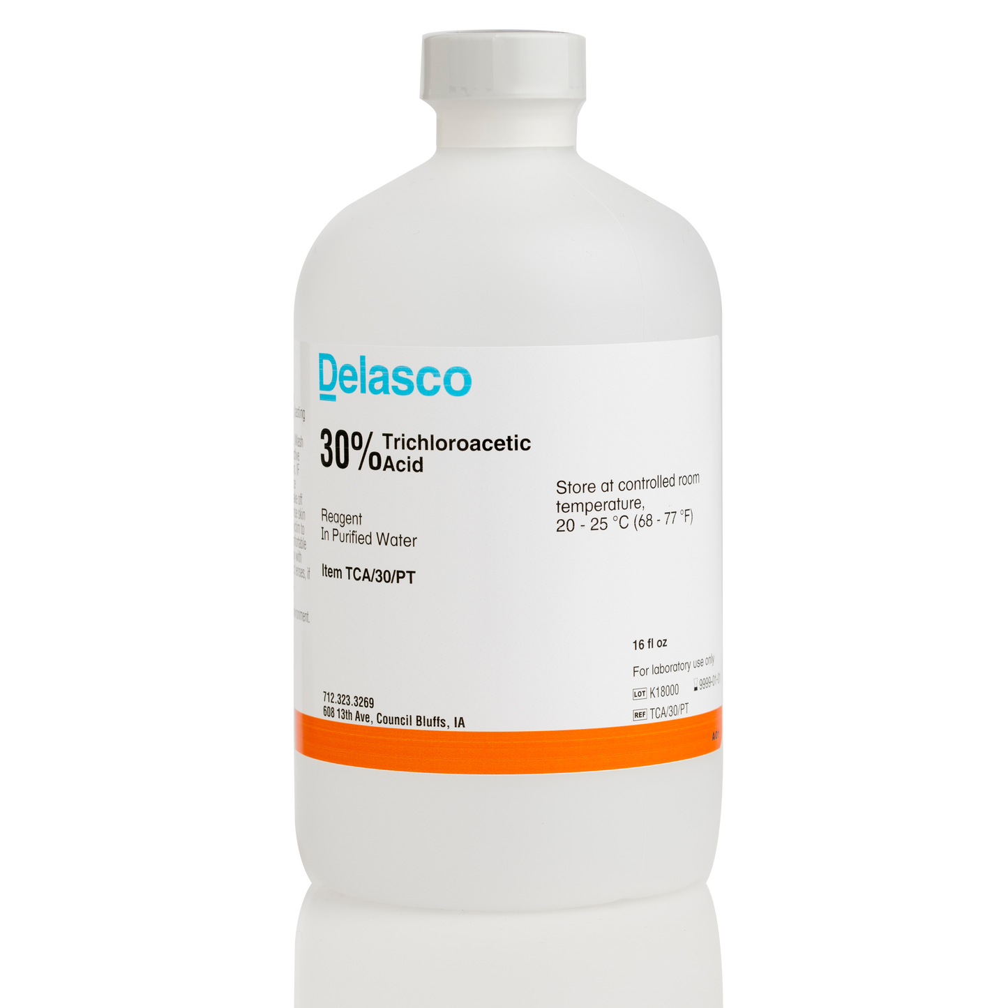 Delasco TCA/30/PT Trichloroacetic Acid 30% pint