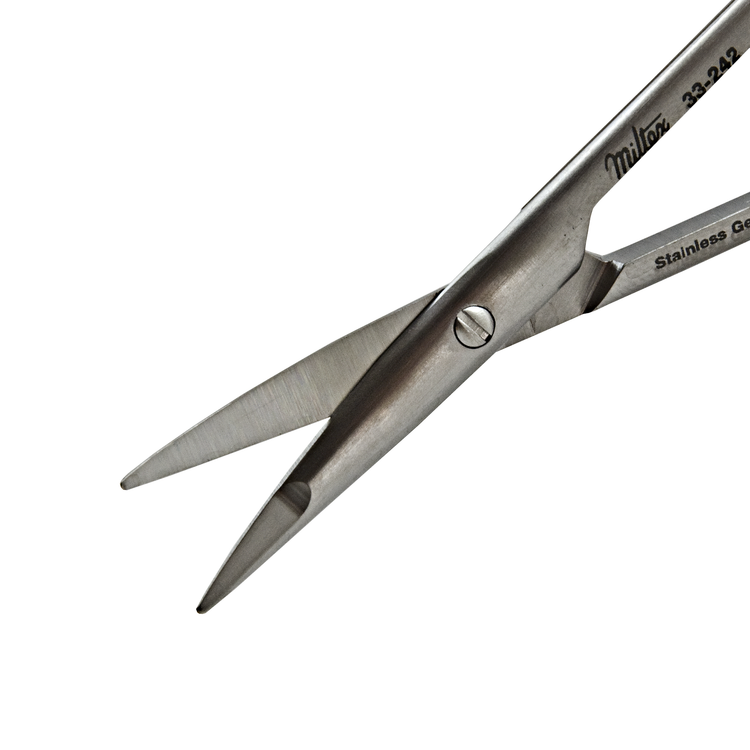 Undermining Scissors 4.5", Curved With Flat Pointed Tips, by Miltex