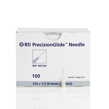 BD 305109 PrecisionGlide 27 G x 1/2 in. Hypodermic Polypropylene Luer Lock Needle