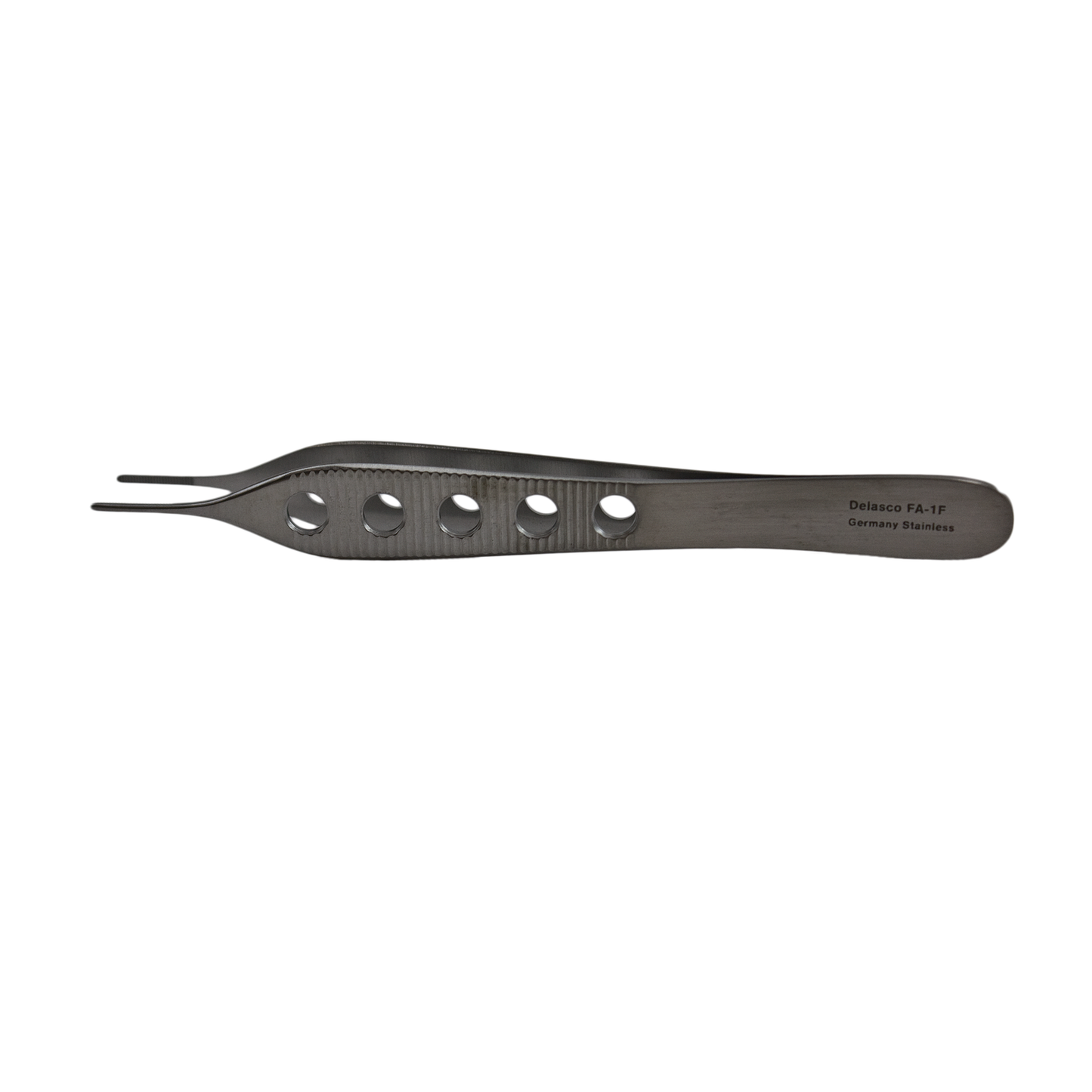 Delasco FA-1F Adson Forceps 4.75 in Straight 1.5mm Serrated, Fenestrated handle