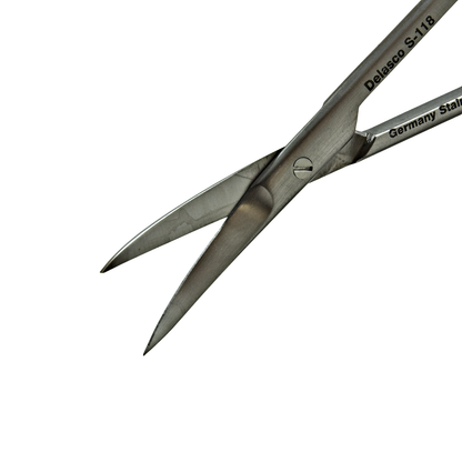 Delasco S-118 Iris Scissors 4.5 in Curved 25mm Sharp/Sharp
