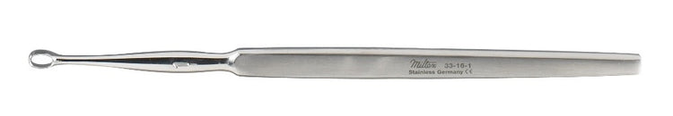 Miltex Piffard Dermal Curette, 5.625 in, Oval, Size 1 (3mm x 3.5mm), Narrow Handle