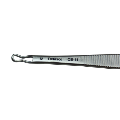 Delasco CE-11 Schamberg comedone extractor, regular, 2 pinched ends