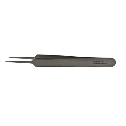 Delasco J-5 Jeweler's Forceps 4.375 in Straight 0.5mm