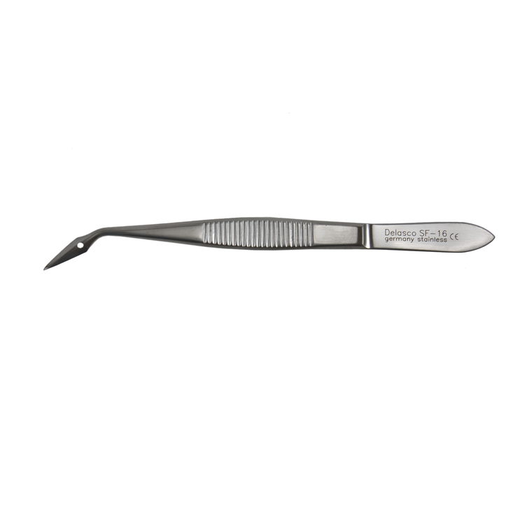 Delasco SF-16 Carmalt Splinter Forceps, 4 1/4", Curved