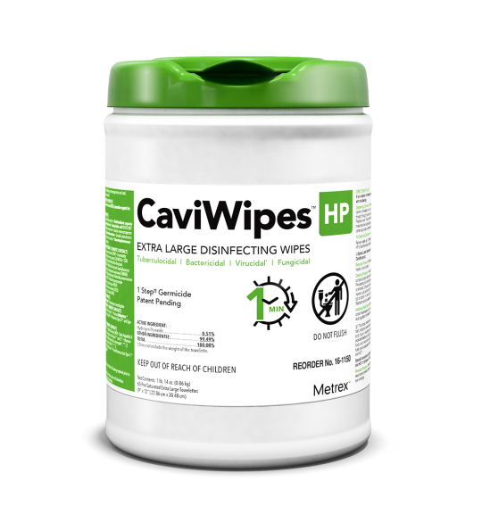 Metrex 16-1150 CaviWipes HP XL Surface Disinfectant Wipes 9 X 12 Inch