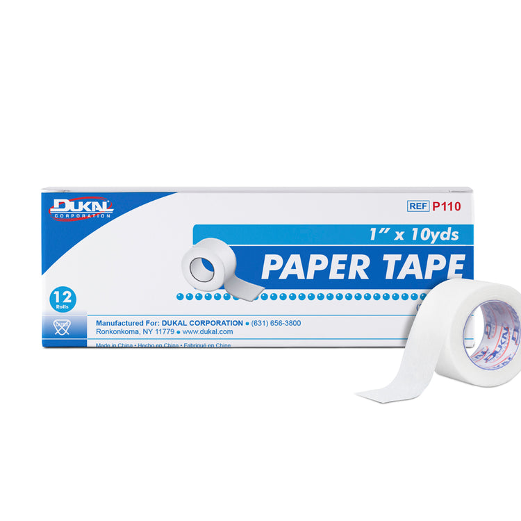 Dukal P110 Microporous Paper Tape, Non-Sterile, 1" x 10 yds, Box of 12