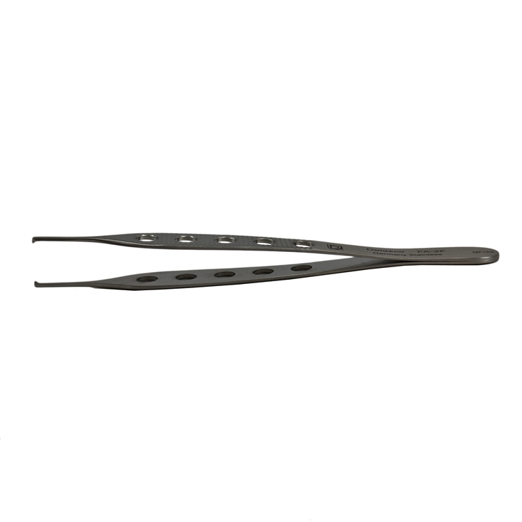 Delasco FA-2F Adson Forceps 4.75 in Straight 1.5mm 1x2 Teeth, Fenestrated