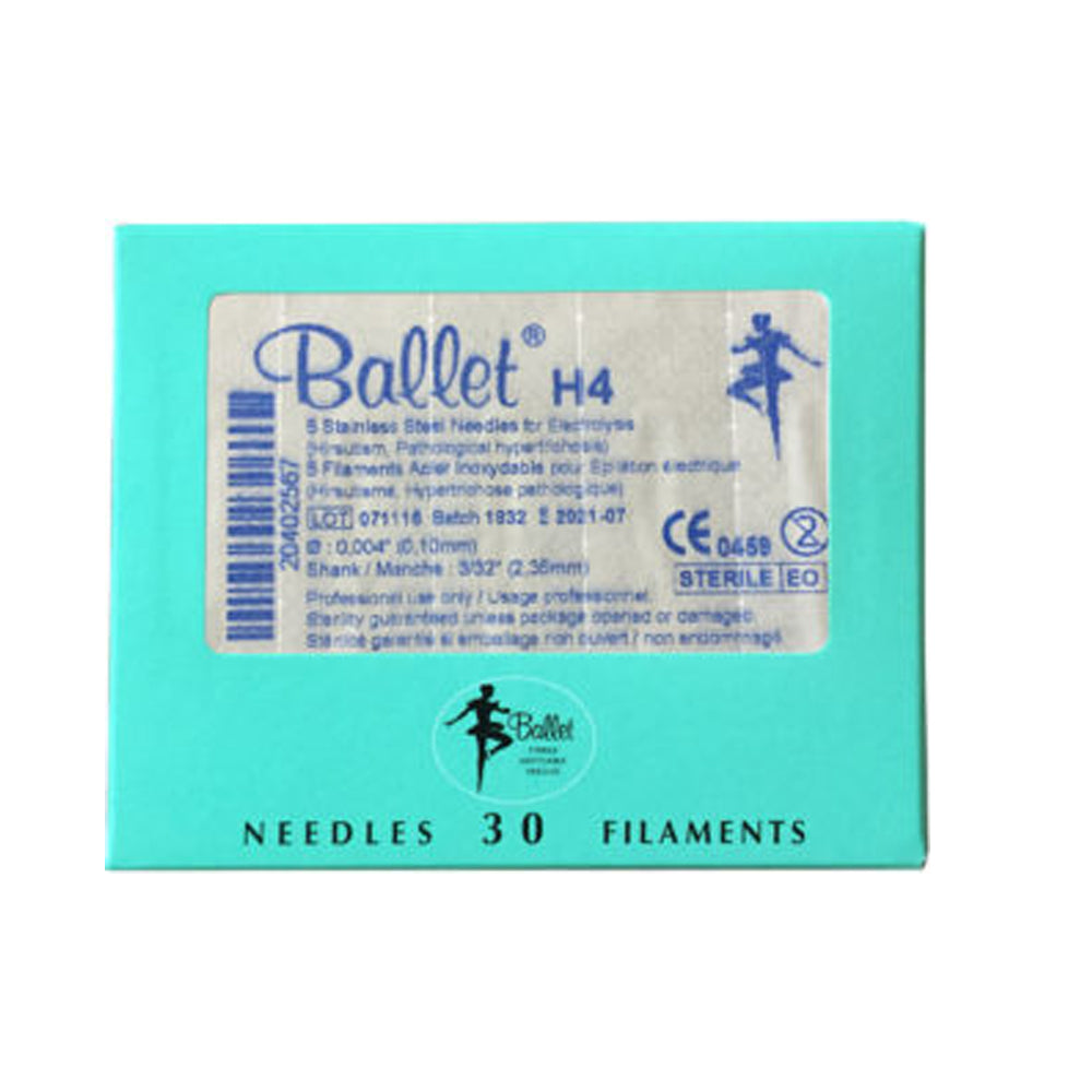 H4 Epilation Needle, Sterile, Disposable, 3/32", Pack of 30