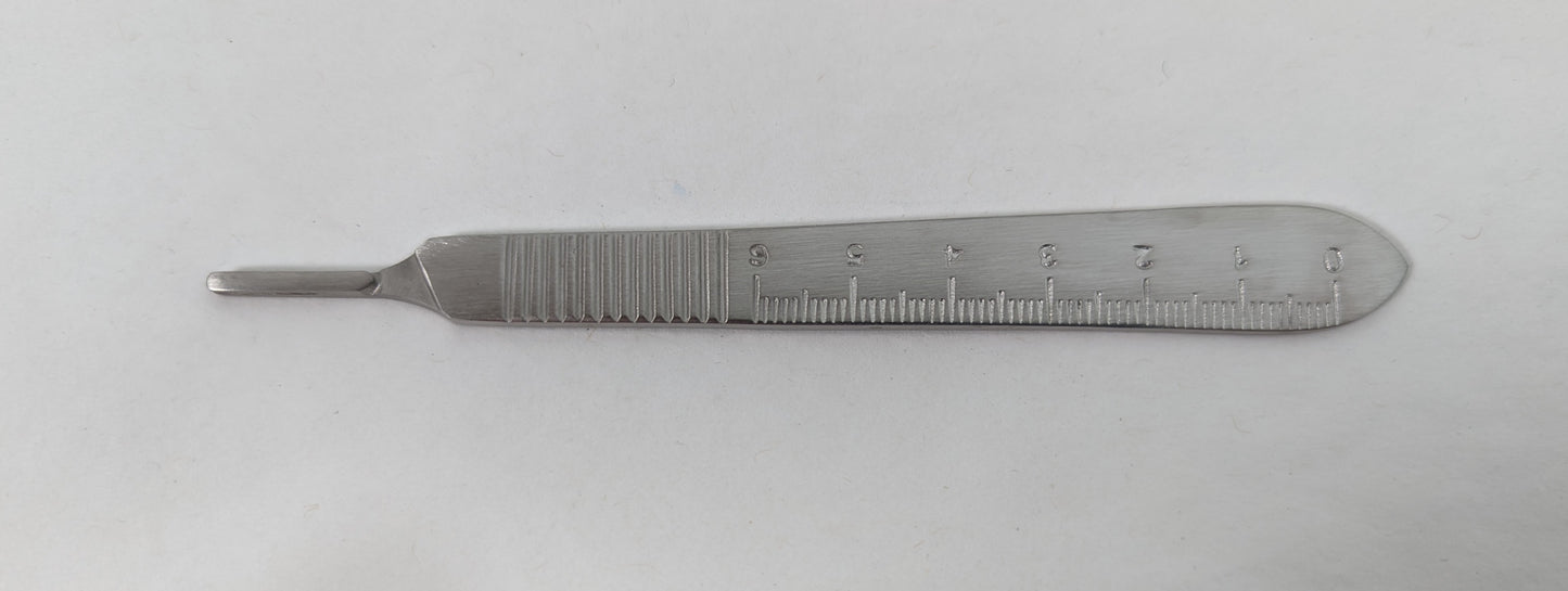 Delasco H-323DM Dextra #3 Scalpel Handle with Metric Ruler, Fits #10-15