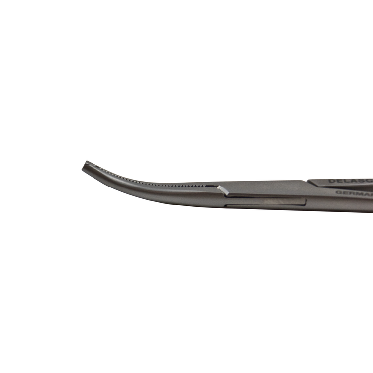 Delasco H-116 Hartman Mosquito Hemostat 3 3/4", 1x2 Teeth, Curved