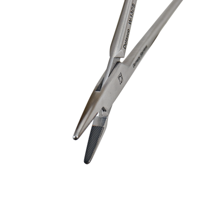 Delasco W-13CS Webster Needle Holder 5 in Straight 2 mm Serrated Tungsten Carbide