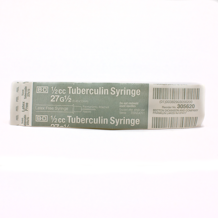 BD 305620 0.5 ml 27 G x 1/2 in. Syringe with Permanent Needle