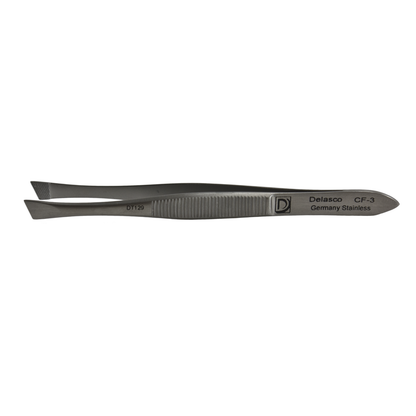 Delasco CF-3 Bergh Cilia Forceps 3.5 in Straight 5mm Serrated