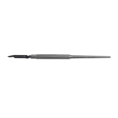 Delasco H-473 Scalpel Handle, Straight 6", Round Knurled Handle
