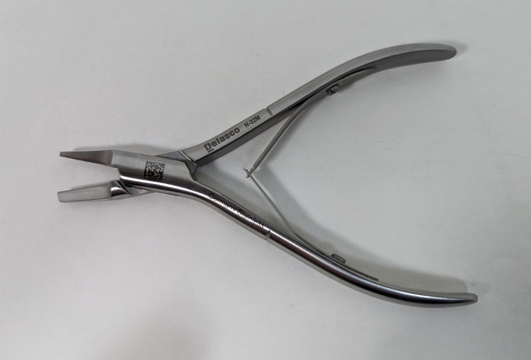 Delasco N-32M Dextra Nail Splitting Forceps, 5" Straight, 15mm tip
