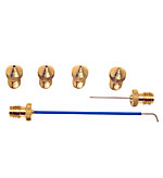 Brymill 102-6 Cryogun Tip Set, 20 Gauge OD X 1 Inch L Straight Spray, 20 Gauge OD X 3 Inch L Bent Spray