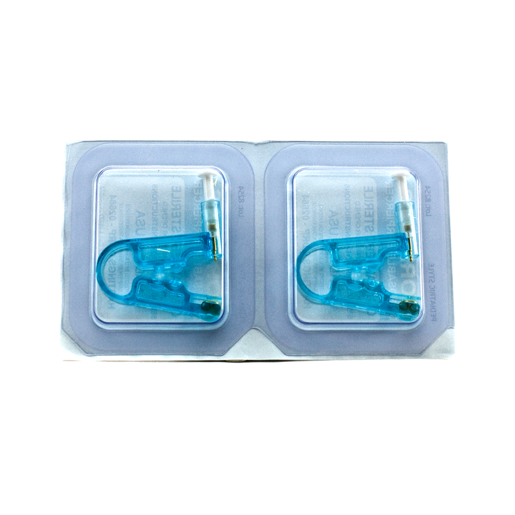 Hastings 595 Coren PS Ear Piercers, Pediatric, Smaller Stud, 24 Karat Gold Plated High Grade Surgical Steel, Box of 6 pair, Sterile