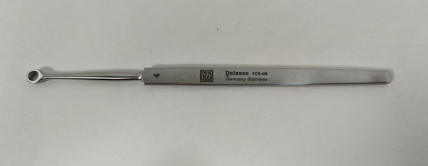 Delasco FCR-4M Dextra Fox Curette 5.5 in Straight 4mm Round